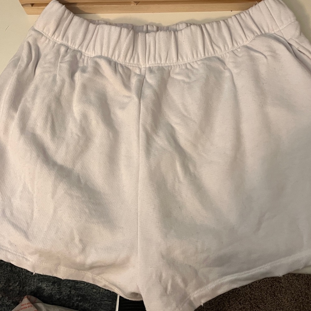 Nuuds Vintage Fleece Shorts - White Large